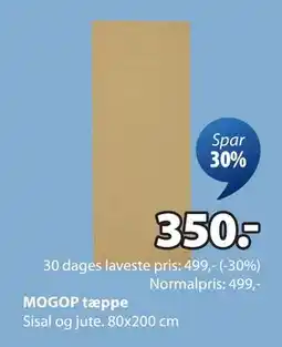 JYSK MOGOP tæppe tilbud
