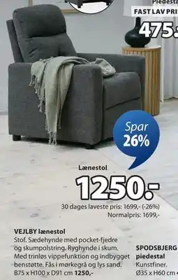 JYSK VEJLBY lænestol tilbud