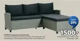 JYSK ONDRUP loungesofa med chaiselong tilbud