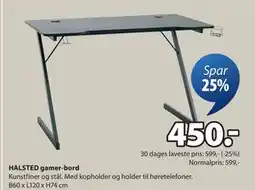 JYSK HALSTED gamer-bord tilbud