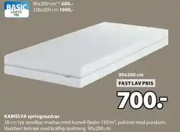 JYSK KAMELVA springmadras tilbud