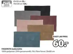 JYSK FAGERSTA bademåtte tilbud