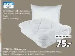 JYSK STORFJELLET fiberdyne tilbud