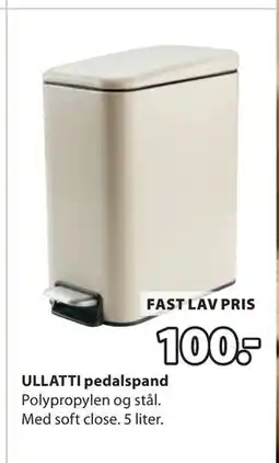 JYSK ULLATTI pedalspand tilbud