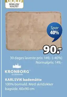 JYSK KARLSVIK bademåtte tilbud