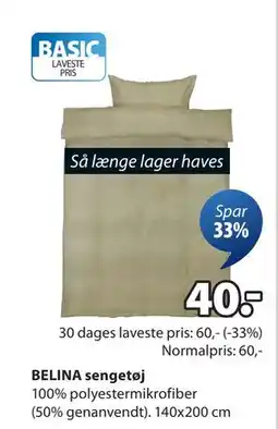 JYSK BELINA sengetøj tilbud