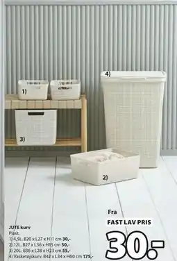 JYSK JUTE kurv tilbud