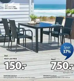 JYSK MADERUP havebord tilbud