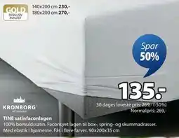 JYSK TINE satinfaconlagen tilbud