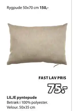 JYSK LILJE pyntepude tilbud