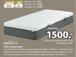 JYSK EIMA springmadras tilbud