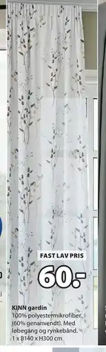 JYSK KINN gardin tilbud