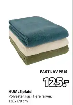 JYSK HUMLE plaid tilbud