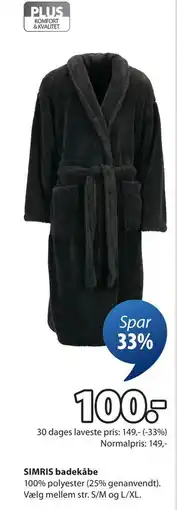 JYSK SIMRIS badekåbe tilbud