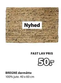 JYSK BREGNE dørmåtte tilbud