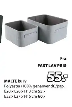 JYSK MALTE kurv tilbud