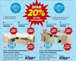 Bilka Spar 20% på Vila havemøbler tilbud