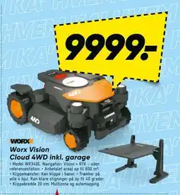 Bilka Worx Vision Cloud 4WD inkl. garage tilbud