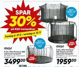 Bilka SPAR 30% på ASG trampoliner tilbud