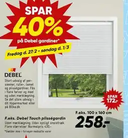 Bilka SPAR 40% på Debel gardiner tilbud