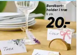 Bilka Bordkortholder i træ tilbud