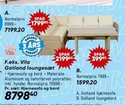 Bilka Vila Gotland loungesæt tilbud