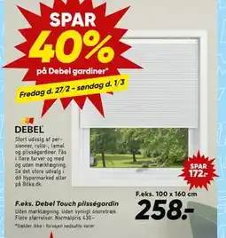 Bilka Debel Touch plisségardin tilbud