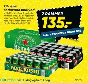 Bilka Øl- eller sodavandsmarked tilbud