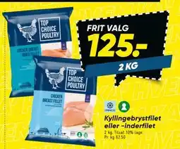 Bilka Kyllingebrystfilet eller -inderfilet tilbud