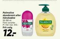 Bilka Palmolive deodorant eller håndsæbe tilbud