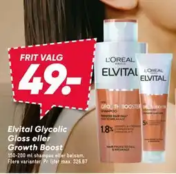 Bilka Elvital Glycolic Gloss eller Growth Boost tilbud