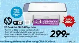 Bilka HP DeskJet 2922 AIO printer tilbud