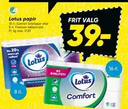 Bilka Lotus papir tilbud