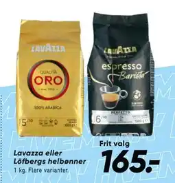 Bilka Lavazza eller Löfbergs helbønner tilbud