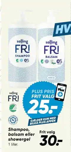 Bilka Shampoo, balsam eller showergel tilbud