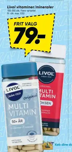 Bilka Livol vitaminer/mineraler tilbud