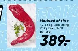 Bilka Mørbrad af okse tilbud