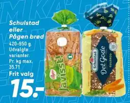 Bilka Schulstad eller Pågen brød tilbud