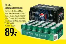 Føtex Øl- eller sodavandsmarked tilbud