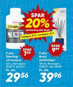 Bilka SPAR 20% på Sterling eller Brait tilbud