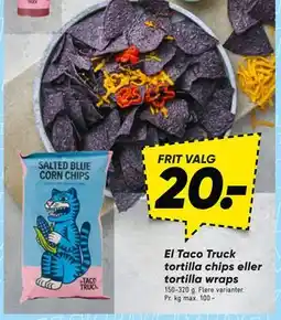 Bilka El Taco Truck tortilla chips eller tortilla wraps tilbud