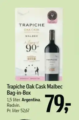 Føtex Trapiche Oak Cask Malbec Bag-in-Box tilbud
