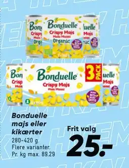 Bilka Bonduelle majs eller kikærter tilbud