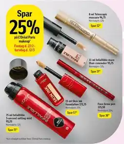 Føtex Spar 25% på L'Oréal Paris makeup tilbud
