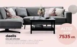 Daells Bolighus SOFA MED OPEN END tilbud