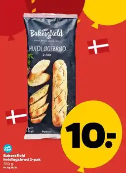 Netto Bakersfield hvidløgsbrød 2-pak tilbud