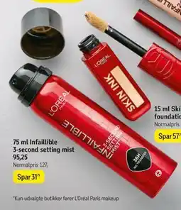 Føtex 75 ml Infaillible 3-second setting mist tilbud