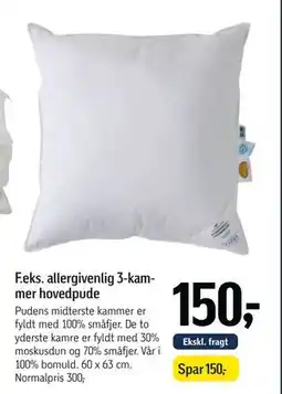 Føtex Allergivenlig 3-kammer hovedpude tilbud