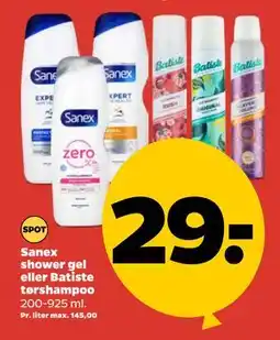 Netto Sanex shower gel eller Batiste tørshampoo tilbud