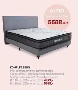 Daells Bolighus KOMPLET SENG tilbud